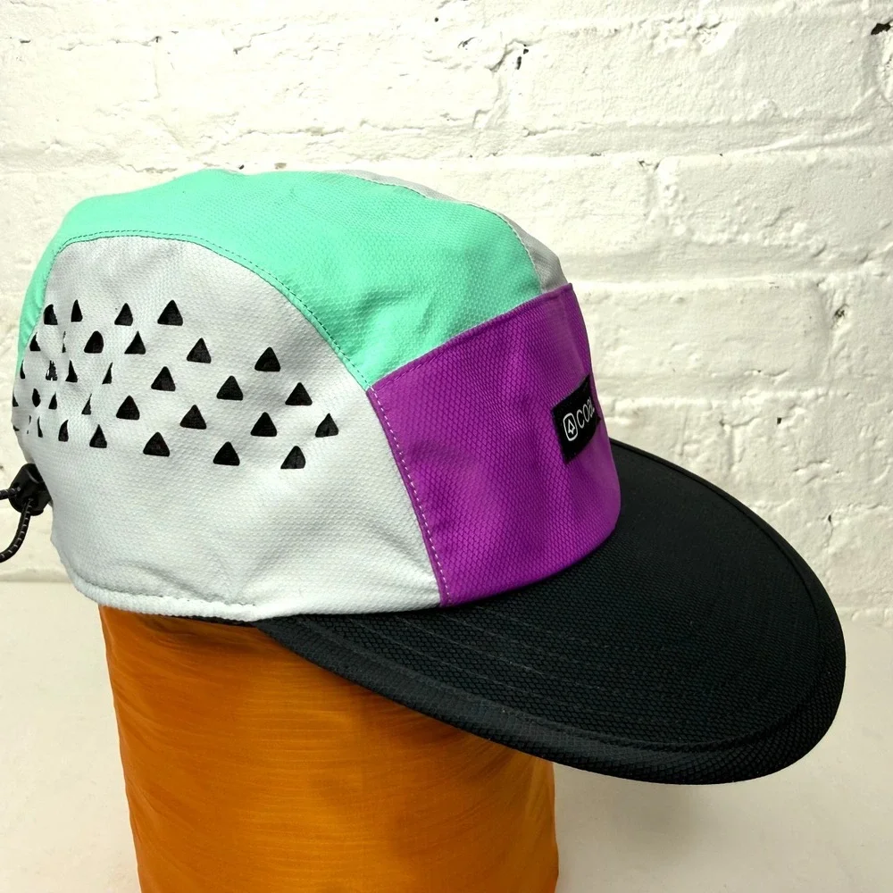 Coal Headwear The Provo 5 Panel Running Hiking Climbing Camp Hat Neon Green Pink - Picture 2 of 4